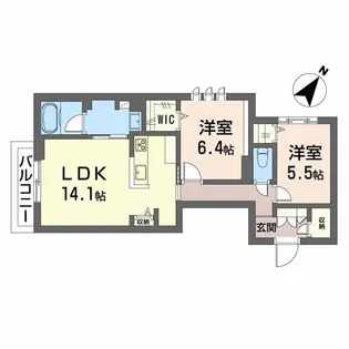 エターナ【2階】の間取り