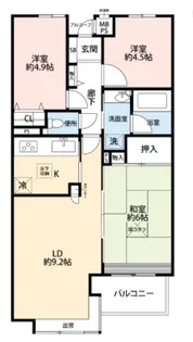ハイツ面影橋【2階】の間取り