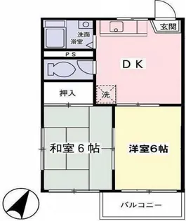 グリーンハイネス北野【2階】の間取り