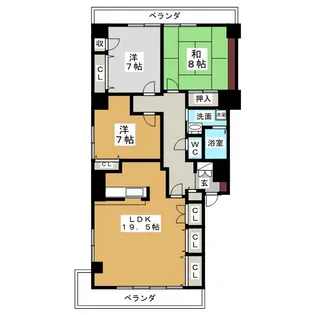 メゾンドロジェ宮町【2階】の間取り
