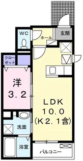 フォンターナ・エテルノ【1階】の間取り