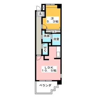 エバーグリーンII【4階】の間取り