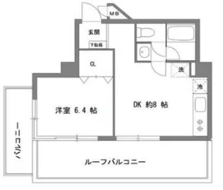 ラフォーレ江北【5階】の間取り