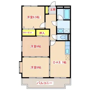 ビラージュ平佐【2階】の間取り