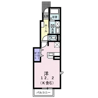 ラフィネロジュマンD【1階】の間取り