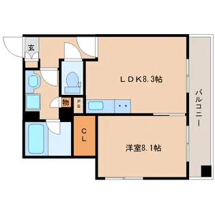 ライオンズマンション大和町第5【7階】の間取り