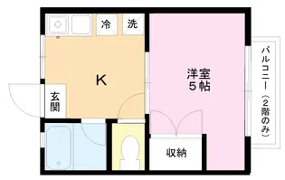 ハイツコウガクC【2階】の間取り