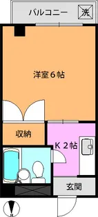 コーポプレジデントビル【6階】の間取り