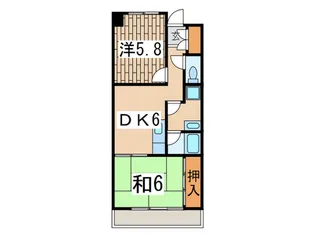 横尾マンション【4階】の間取り