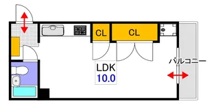 新鶴マンション【1号室タイプ】【2階】の間取り