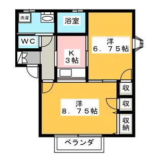 マルベリーヒルズA【2階】の間取り