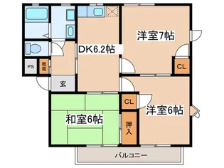 カインド不二 No3【2階】の間取り