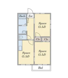 フレグランス中野【2階】の間取り