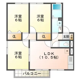 ファミーユ21 B【1階】の間取り