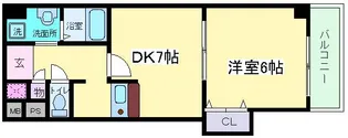 大阪府大阪市住吉区山之内4【マンション】の間取り