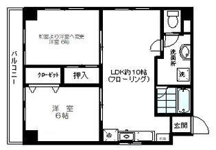 グランビュー戸越【3階】の間取り