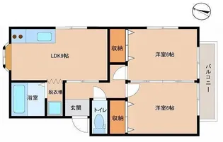 シティハウス広信A【1階】の間取り