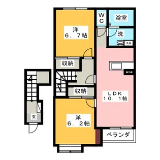 アグレイア【2階】の間取り