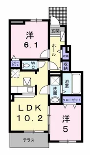 アルモニーKII【1階】の間取り