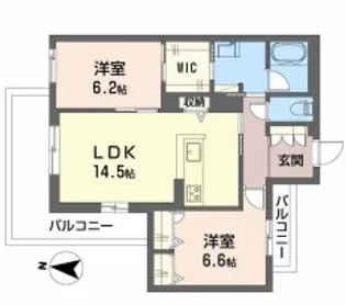 シャーメゾン クレスト ライフ【3階】の間取り