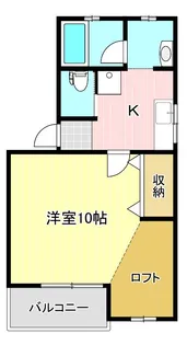 メイプルハイム高丘【2階】の間取り