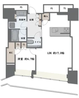 Brillia Tower堂島【12階】の間取り