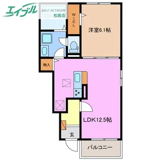 ヒカルサ松阪長月町【1階】の間取り