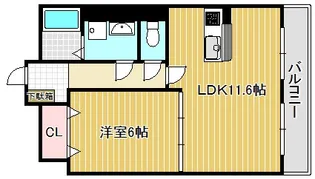ミモザ千【6階】の間取り