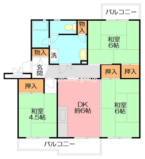 鳶尾団地(2街区)【5階】の間取り