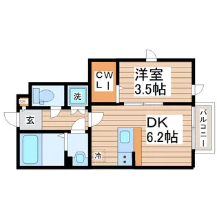 Winpy小田原(ウィンピー)【1階】の間取り