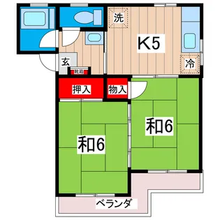 大成ハイツ【2階】の間取り
