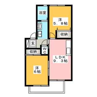 ヴェルドミ-ル(A)【1階】の間取り