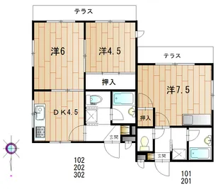 サンクルー西荻【2階】の間取り