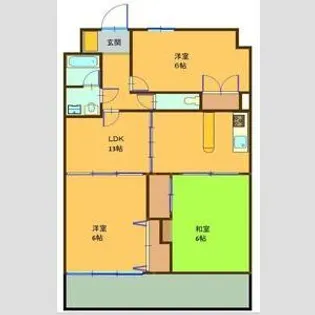 コンフォトゥールII【1階】の間取り