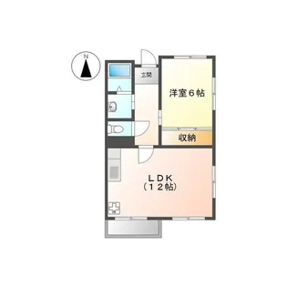 市川ビル(江原町)【2階】の間取り