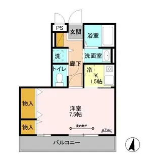 埼玉県越谷市赤山町1【アパート】の間取り
