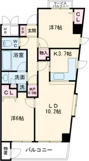 クール・ドゥ・サンセール【5階】の間取り