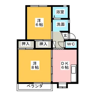 フジハイツ【2階】の間取り