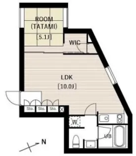 エスセナーリオ市ヶ谷【2階】の間取り
