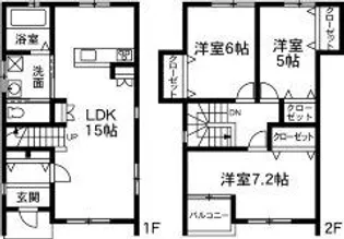 群馬県前橋市広瀬町1【一戸建】の間取り