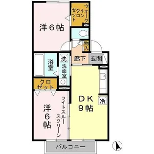大阪府泉佐野市日根野【アパート】の間取り
