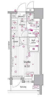 神奈川県横浜市中区花咲町1【マンション】の間取り