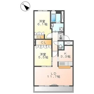 プリムローズ【2階】の間取り