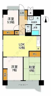 チサンマンション花京院【11階】の間取り