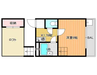 ヨーロピアン22番館【1階】の間取り