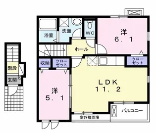アルカディアA【2階】の間取り
