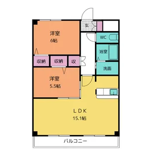 ボヌール【2階】の間取り