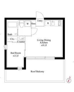 モダンテラス南青山【5階】の間取り