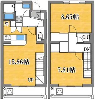 カンフローエンス久地【2階】の間取り