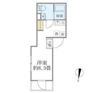 フリービング南千住【3階】の間取り